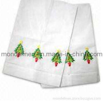 Christmas White Linen Towel (TT-005)